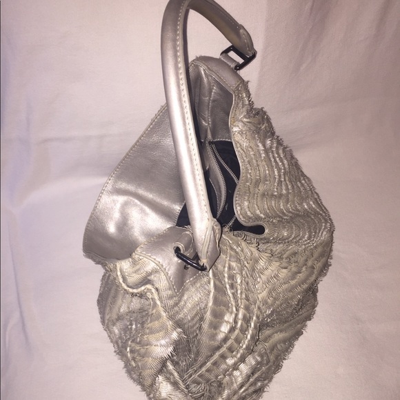 Prorsum Large Osprey Metallic Fringed Leather Bag - Picture 3 of 5